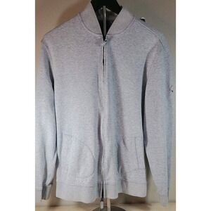 Johnny-O Gray Full Zip Hoodie Jacket Men's Size L Cotton Blend